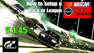 GT7 How to create your own Nascar Race/League