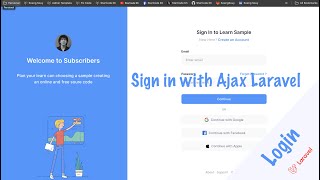 Sign In with Ajax Laravel | App Sample