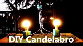 Cómo hacer un candelabro electrico con una impresora 3D y materiales reciclados (2 focos)