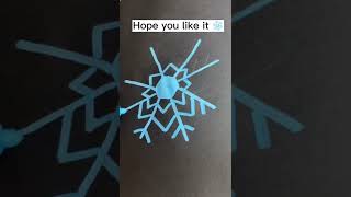 How to draw SIMPLE snowflake glow effect #christmas (#shorts)