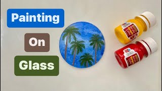 Glass painting | acrylic painting on glass | drawing tutorial