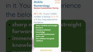 Mobile Numerology | 59 | 95 | Number Combination | WhatAboutIT