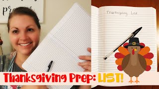 Prep with ME! Thanksgiving! Ep1: LIST