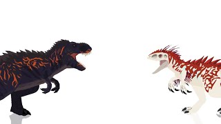 Omega 09 VS Indominus rex - battle animation (dc2)