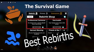 Best Rebirths in Order | The Survival Game (Roblox)