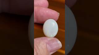 White Oval Solid Australian Coober Pedy Opal Cabochon