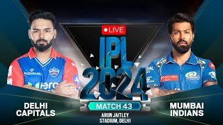 🔴Live IPL 2024 :Delhi Capitals v Mumbai Indians Live | DC v MI Live Scores & Commentary