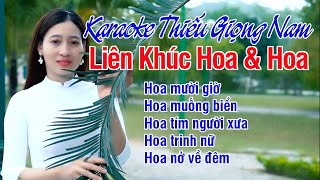 Liên Khúc Hoa ► Hoa Mười Giờ ✔ Karaoke Thiếu Giọng Nam ► Song Ca Với Ngọc Lan ❖ Thiết TV