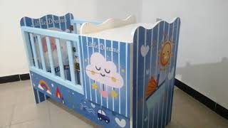 سرير بيبي برسومات أطفال في غايه الروعه 💙 / Baby bed with children's drawings, so wonderful