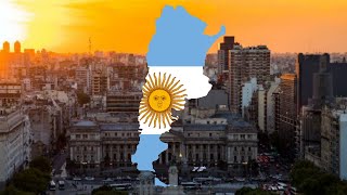 Argentina Flag Map Speed Art