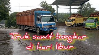 truk sawit riau bongkar di hari minggu!!@suriadi kw loader