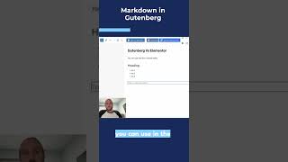 Markdown In Gutenberg