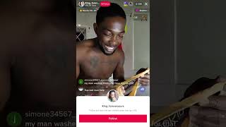 King foreveryours washing Sashay’s PANT!E$ on TikTok live (King n Shay)