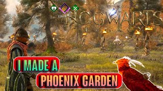 Gardening in Hogwarts Legacy Game: I made a Phoenix Habitat