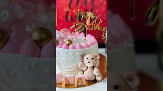 Teddy Bear cake 🧸💗| 1st birthday cake #1stbirthdaycake #homebaker #birthdaycake #shortvideo #cake