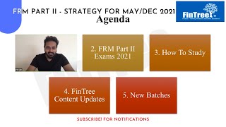 FRM Part II: May & Dec 2021 - Overview, Study Plan and Live Class Schedule