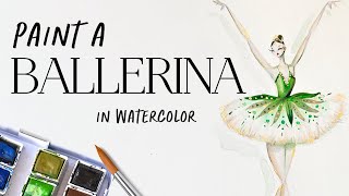 How to paint a watercolor BALLERINA