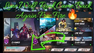 Lone Wolf  Rank Come Back Again Free Fire