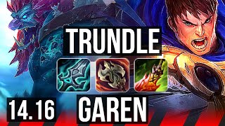 TRUNDLE vs GAREN (TOP) | 39k DMG, 9/2/6 | NA Master | 14.16