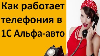 Как работает телефония в 1С Альфа-авто 6 - простой пример