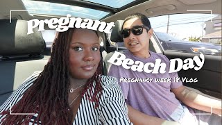 My First Pregnant Beach Trip + Pool Day W Bestie | Pregnancy Week 18