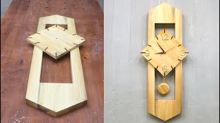 Great Woodworking Ideas // The Most Simple Wooden Pendulum Clock Design