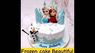 Frozen theme cake design ideas super cake design#vanillacake#cake#shortvideo#viralvideo#youtubeshort