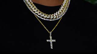 Iced Out Original Cross in Yellow Gold - SKRT®