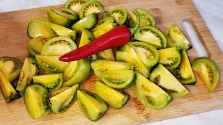 ЗЕЛЁНЫЕ ТОМАТЫ - вкуснее не бывает! Остренькие, ароматные, очень вкусные.