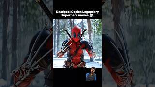 Deadpool copies legendary superhero moves #shorts #deadpool #cosplay #spiderman #mcu #deadpoolcore