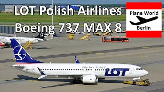 LOT Polish Airlines Boeing 737 MAX 8 *SP-LVI* takeoff from Vienna to Berlin Brandenburg Airport