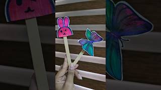 Craft with ice cream stick #butterflyart #stiker #icecreamstickcraftideas #icecreamsticks #art #easy