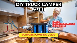 FULL Plumbing System Install for Vanlife | Pex A | HEATED SHOWER \ Clear Source \ RecPro