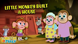 Little Monkey Built a House | Cartoon Story In English | Latest English Stories