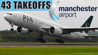 40+ CLOSEUP TAKEOFFS! Plane Spotting at Manchester Airport (Runway 23L Departures) // June 2019