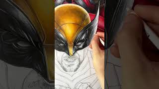 Rate this art 10/? | Deadpool and Wolverine #drawing #art #artist #trending #shorts #youtubeshorts