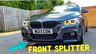 Installing A Two Piece Front Splitter On A BMW F30