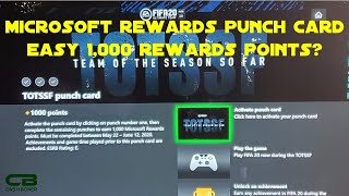 Team of The Season So Far FIFA 20 Microsoft Rewards Punch Card - 1,000 Rewards Points up for Grabs!