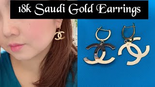 18k saudi gold earrings / jewelry / 1st sahod on YouTube #111