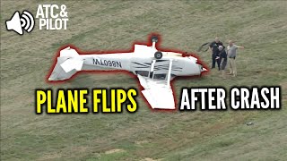 PLANE LANDS ON ITS ROOF |  Northeast Philadelphia Airport