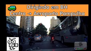 BR | Dirigindo em Belo Horizonte: Centro ➜ Aeroporto Pampulha | Driving in Brazil | V-00357D