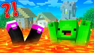 How JJ and Mikey Survive The LAVA FLOOD in Minecraft (Maizen Mizen Mazien) Parody