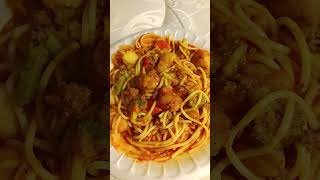 A Healthy Spaghetti Dish That Was Created And Made By Me.