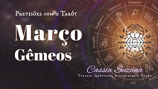 Previsões para Março - Signo de Gêmeos com o Tarôt  🪐🌝🃏Cassia Suzana #astroseotarot