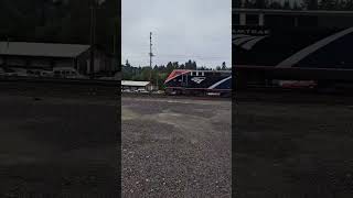 Amtrak #138 leads A11 thru Winlock on a cloudy day #amtrak #train #railfanningamerica