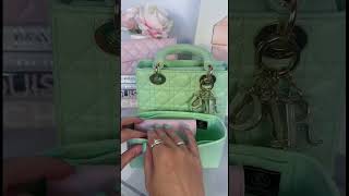 MINTY FRESH 💚 LADY DIOR BAG ORGANIZER #shorts #bagorganizer #ladydior