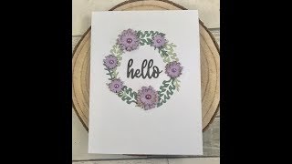 Sizzix Phrases, Happy & Pineapple die set - Floral wreath