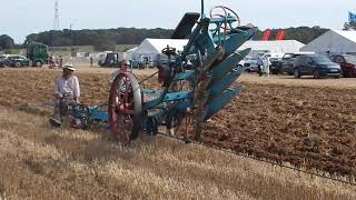 Weald of Kent Ploughing Match, Marden, steam plough on return leg.