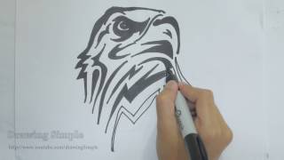 Ep. 120 - How to draw eagle tribal tattoo design