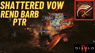 Diablo 4 - Season 6 PTR Shattered Vow Rend Barbarian Build & Pit Clear 74